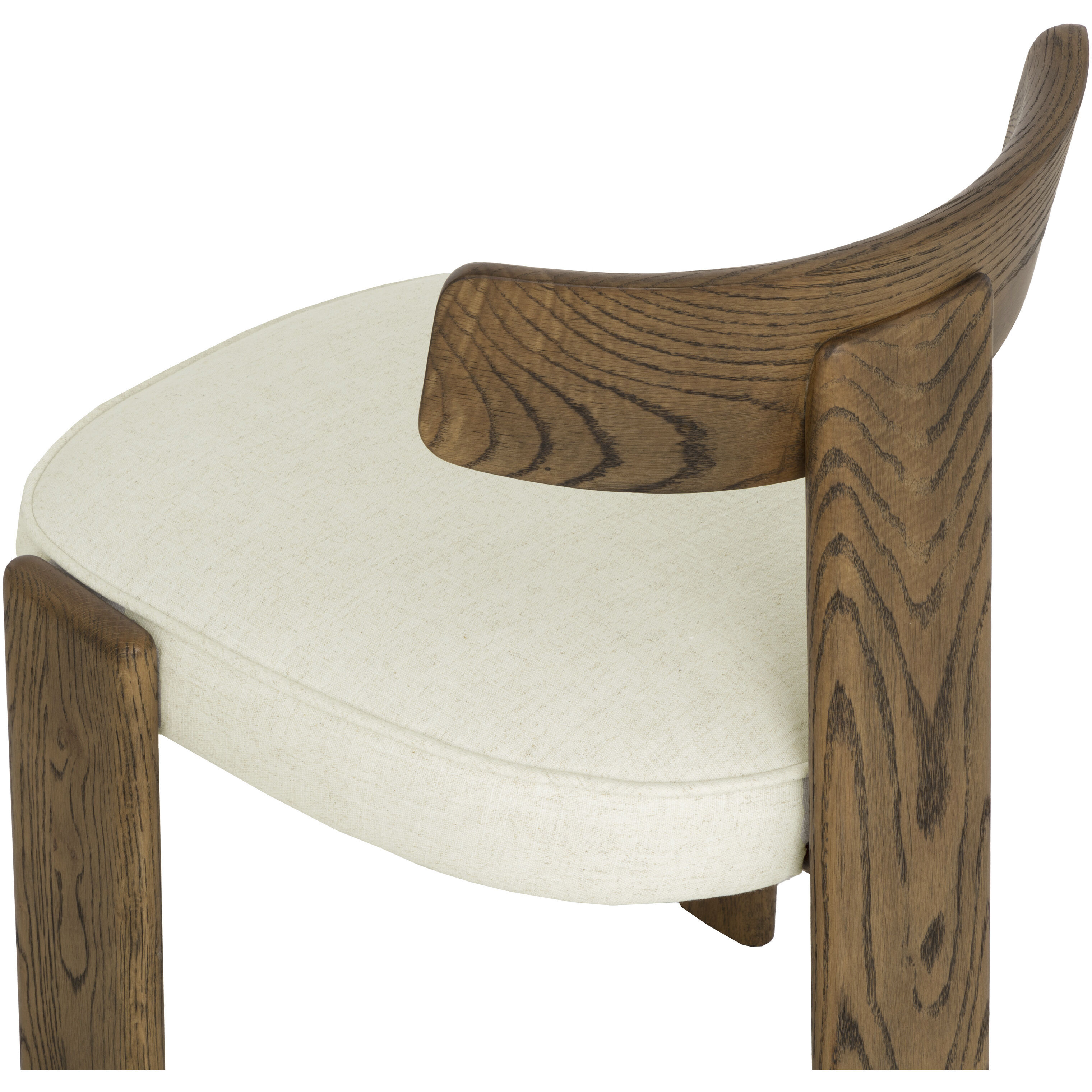 Horton Warm Brown / Geralt Linen Dining Chair